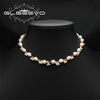 Women's Retro Geometric Pearl Necklace With Electroplating Treatment