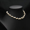 Women's Retro Geometric Pearl Necklace With Electroplating Treatment