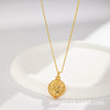 Women's Retro Geometric Relief Goldplated Copper Earrings With Electroplated Finish