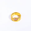 Women's Retro Geometric Stainless Steel Emerald Zircon Earrings With Vacuum Plating 18K Real Gold