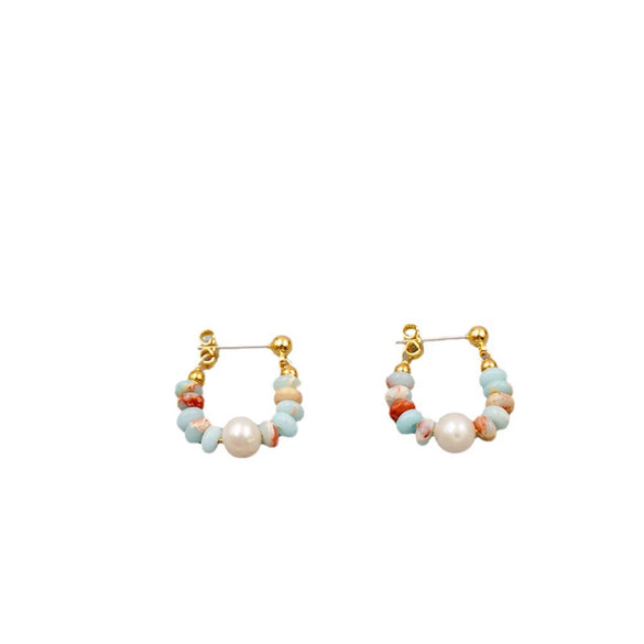 Women's Retro Geometric Ushape Artificial Crystal Handmade Earrings