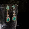 Women's Retro Geometric Zircon Earrings With Micropaved Palace Style Light Luxury Fashion Ear Jewelry