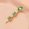 Women's Retro Green Rhinestone Hair Side Clip With Pearl Accent Sweet Cool Animal Inspired Hair Accessory