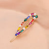 Women's Retro Green Rhinestone Hair Side Clip With Pearl Accent Sweet Cool Animal Inspired Hair Accessory