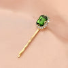 Women's Retro Green Rhinestone Hair Side Clip With Pearl Accent Sweet Cool Animal Inspired Hair Accessory