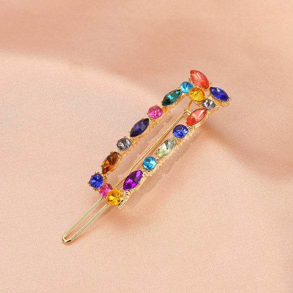 Women's Retro Green Rhinestone Hair Side Clip With Pearl Accent Sweet Cool Animal Inspired Hair Accessory