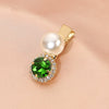 Women's Retro Green Rhinestone Hair Side Clip With Pearl Accent Sweet Cool Animal Inspired Hair Accessory