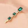 Women's Retro Green Rhinestone Hair Side Clip With Pearl Accent Sweet Cool Animal Inspired Hair Accessory