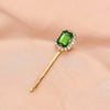 Women's Retro Green Rhinestone Hair Side Clip With Pearl Accent Sweet Cool Animal Inspired Hair Accessory