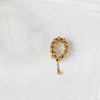 Women's Retro Handmade Multi Layer Round Bead Bracelet In Titanium Steel With Gold Plated Geometric Beaded Design