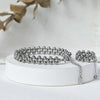 Women's Retro Handmade Multi Layer Round Bead Bracelet In Titanium Steel With Gold Plated Geometric Beaded Design