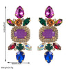 Women's Retro Ins Style Alloy Rhombus Diamond Earrings
