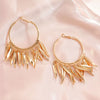 Women's Retro Leaf Earrings With Electroplated Iron Design And Stainless Steel Ear Posts Fashionable Botanical Statement Jewelry