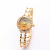 Women's Retro Light Luxury Niche Alloy Round Dial Quartz Watch With Gradient Glitter And Diamond Design