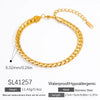 Women's Retro Light Luxury Titanium Steel And Stainless Steel Bracelet Electroplated 18K Gold With Geometric Pattern