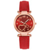 Women's Retro Love Casual Watch Alloy Case Pu Strap Stainless Steel Buckle Round Dial Onion Crown Mineral Reinforced Glass Mirror