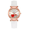 Women's Retro Love Casual Watch Alloy Case Pu Strap Stainless Steel Buckle Round Dial Onion Crown Mineral Reinforced Glass Mirror