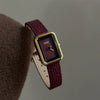 Women's Retro Medieval Style Metal And Leather Watch With Round Dial Pin Buckle And Gold Buckle Material