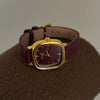 Women's Retro Medieval Style Metal And Leather Watch With Round Dial Pin Buckle And Gold Buckle Material
