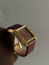 Women's Retro Medieval Style Metal And Leather Watch With Round Dial Pin Buckle And Gold Buckle Material