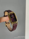 Women's Retro Medieval Style Metal And Leather Watch With Round Dial Pin Buckle And Gold Buckle Material