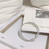 Women's Retro Metal Jewelry Bracelet With Electroplating And Threering Design