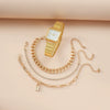 Women's Retro Niche Square Alloy Case Stainless Steel Clasp Imitation Leather Strap Watch And Bracelet Suit