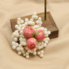 Women's Retro Pearl Brooch With Geometric Rose And Snowflake Design Electroplated Fashion Pin