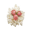 Women's Retro Pearl Brooch With Geometric Rose And Snowflake Design Electroplated Fashion Pin