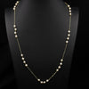 Women's Retro Pearl Necklace Long Adjustable Watermelon Bead Sweater Chain With Geometric Simple Design