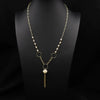 Women's Retro Pearl Necklace Long Adjustable Watermelon Bead Sweater Chain With Geometric Simple Design