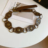 Women's Retro Punk Style Alloy Denim Waist Chain With Geometric Pattern Handmade Decorative Accessories