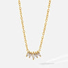 Women's Retro Simple Allmatch Titanium Steel Necklace With Geometric Pattern And Diamond Design