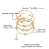 Women's Retro Simple Geometric Metal Love Open Bracelet Fourpiece Set