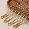 Women's Retro Simple Style 316L Stainless Steel Chain Necklace With Electroplating
