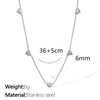 Women's Retro Simple Style 316L Stainless Steel Chain Necklace With Electroplating