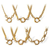 Women's Retro Simple Style 316L Stainless Steel Chain Necklace With Electroplating