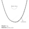 Women's Retro Simple Style 316L Stainless Steel Chain Necklace With Electroplating