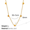 Women's Retro Simple Style 316L Stainless Steel Chain Necklace With Electroplating