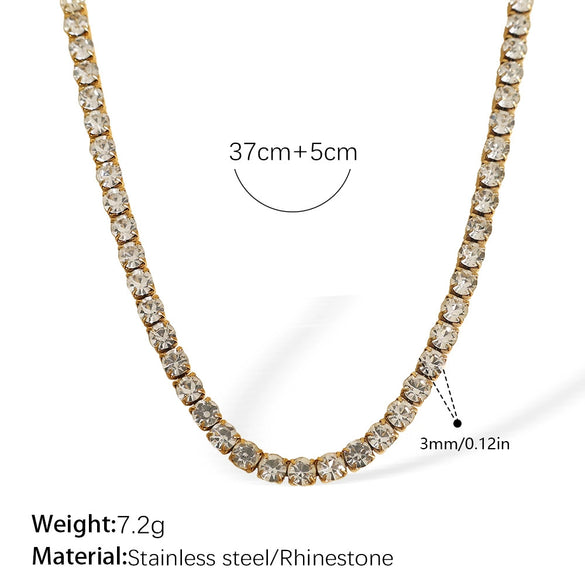Women's Retro Simple Style 316L Stainless Steel Chain Necklace With Electroplating