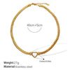 Women's Retro Simple Style 316L Stainless Steel Chain Necklace With Electroplating
