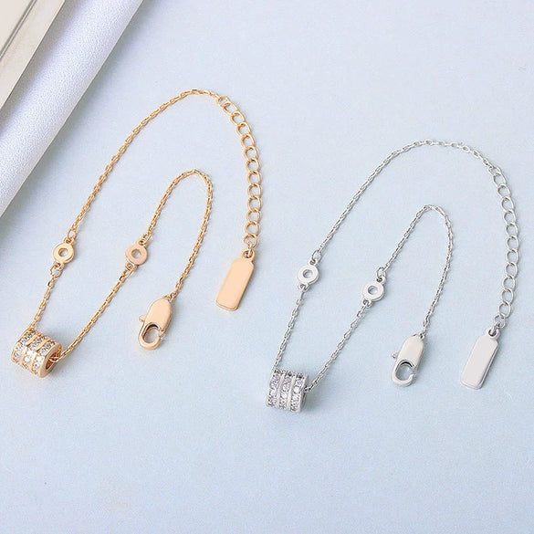 Women's Retro Small Waist Bracelet In S925 Sterling Silver With Diamond Accent Fashion Hand Jewelry
