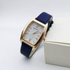 Women's Retro Square Casual Quartz Watch With Alloy Case Pu Strap And Mineral Strengthened Glass Mirror