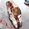 Women's Retro Square Dial Alloy Watch With Stainless Steel Clasp And Mineral Strengthened Glass Mirror