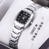 Women's Retro Square Dial Alloy Watch With Stainless Steel Clasp And Mineral Strengthened Glass Mirror