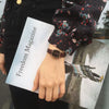 Women's Retro Square Metal Case Imitation Leather Strap Watch