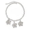 Women's Retro Stereo Flower Geometric Alloy Iron Chain Clavicle Necklace With Electroplating