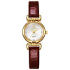 Women's Retro Style Alloy Case And Strap Round Dial Quartz Watch With Printed Logo