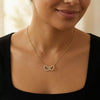 Women's Retro Style Copper Heart Pendant Necklace With Electroplated Geometric Design Regular Chain Elegant Clavicle Necklace