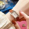 Women's Retro Style Square Zinc Alloy Case And Alloy Strap Quartz Watch